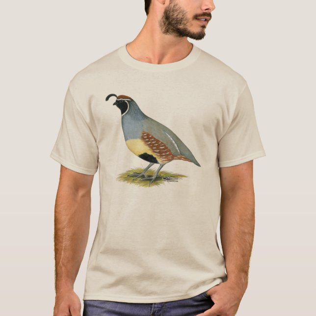 Camiseta Codorniz do deserto de Gambel (Frente)