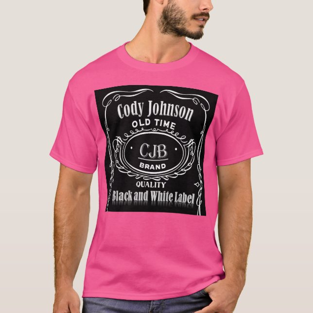 Camiseta Cody Johnson - Álbum De Rótulos Preto E Branco 201 (Frente)