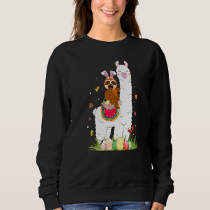 Camiseta Coelhinha Bonita Sloth Andando Llama Cesto de Ovos