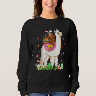 Camiseta Coelhinha Bonita Sloth Andando Llama Cesto de Ovos
