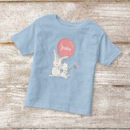 Camiseta Coelhinha linda de bebê com nome