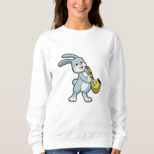 Camiseta Coelhinha na Música com Saxofone