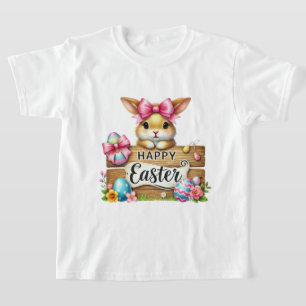 Camiseta Coelhinhas divertidas e felizes da Páscoa 