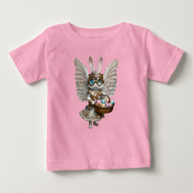 Camiseta Coelhinho Anjo Steampunk da Páscoa (Frente)