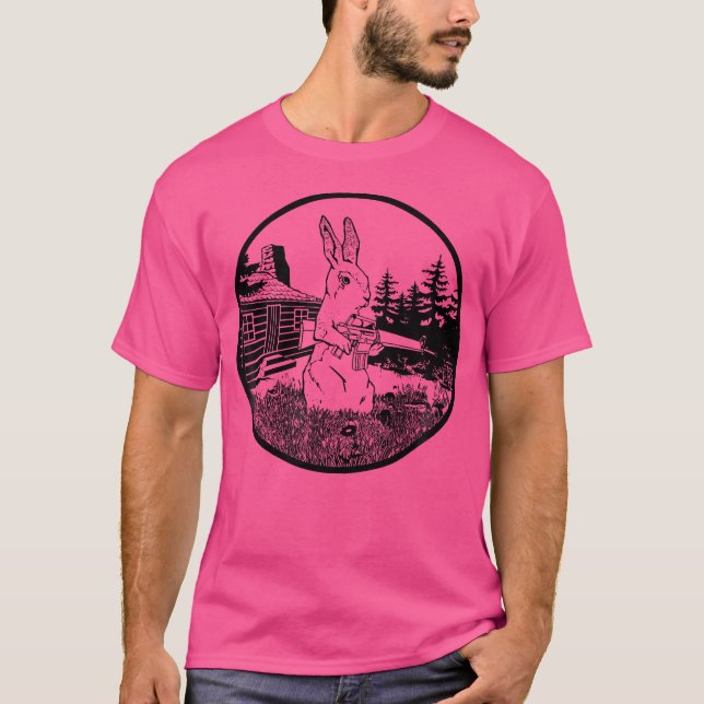 Camiseta Coelhinho Armado De Coelho Com Roupa De Arma (Frente)