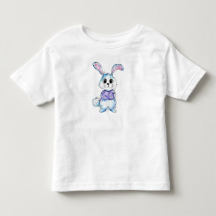 Camiseta Coelhinho Azul, Bonito e Quente