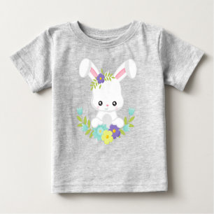 Camiseta Coelhinho Bonito, Coelhinho Branco, Coelhinho De B