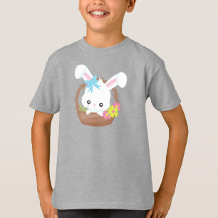 Camiseta Coelhinho Bonito, Coelhinho Branco, Coelho, Flores