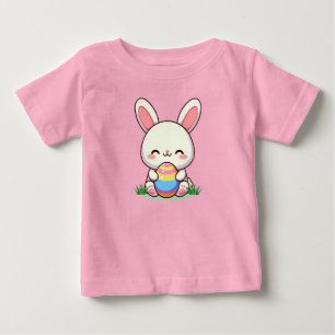 Camiseta Coelhinho bonito de primavera/Páscoa com ovo