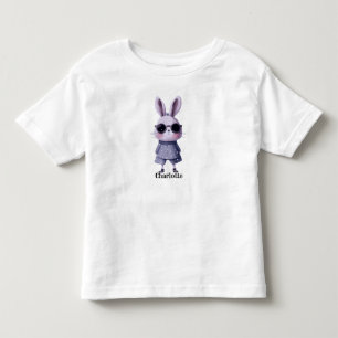 Camiseta Coelhinho bonito em óculos de sol personalizado