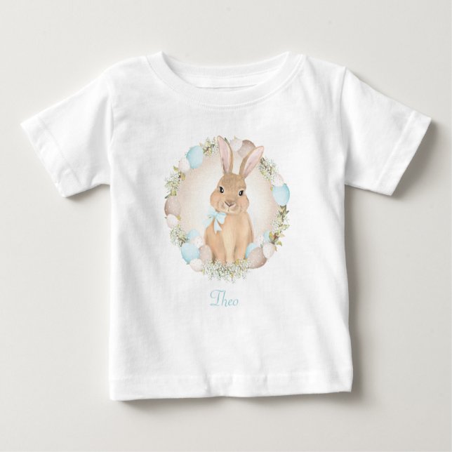 Camiseta Coelhinho Bonito páscoa, Bebê Personalizado (Frente)
