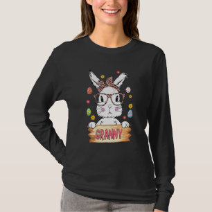 Camiseta Coelhinho Bonito Rosto Leopardo Óculos de Impressã