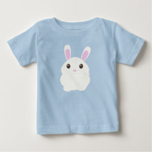 Camiseta Coelhinho Branco Adorável