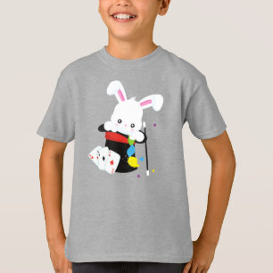 Camiseta Coelhinho Branco, Coelho, Truque Mágico, Varinha M