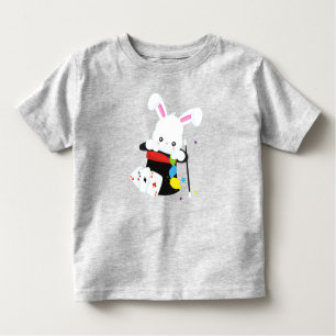 Camiseta Coelhinho Branco, Coelho, Truque Mágico, Varinha M