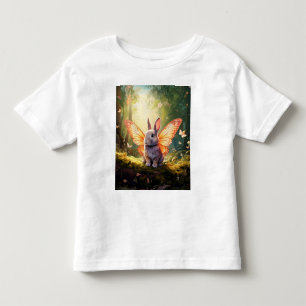 Camiseta Coelhinho branco numa floresta encantada