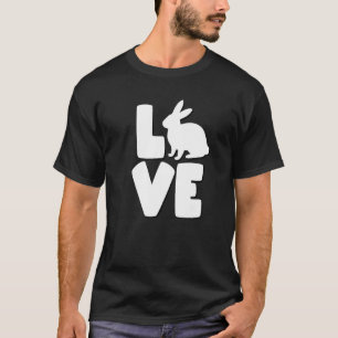 Camiseta Coelhinho Branco Silhouette Substitui O No Amor In