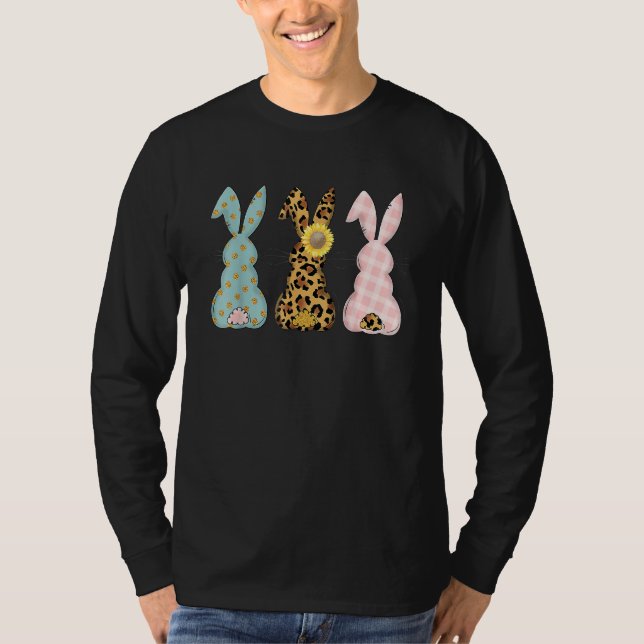Camiseta Coelhinho Coelho da Páscoa Trio Coelho Coroado-Leo (Frente)