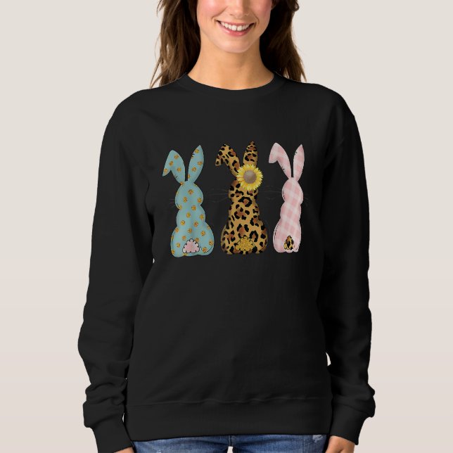 Camiseta Coelhinho Coelho da Páscoa Trio Coelho Coroado-Leo (Frente)