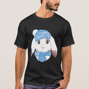 Camiseta Coelhinho Com Coelho De Aquecedura Azul