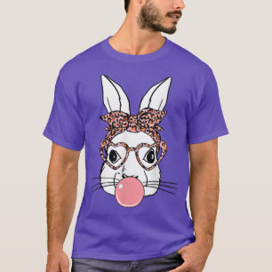 Camiseta Coelhinho com Óculos-Leopardo, Páscoa bonita