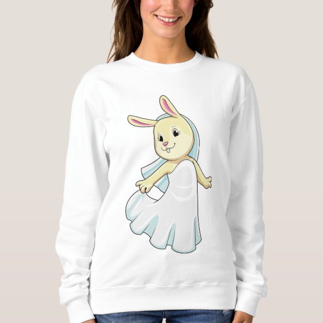 Camiseta Coelhinho como Noiva com Véu (Frente)
