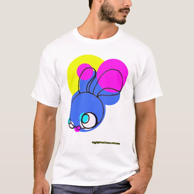 Camiseta Coelhinho da Imaginação em Branco (Frente)