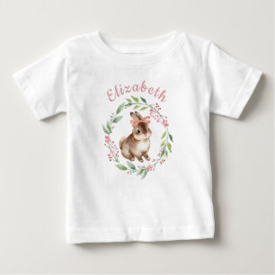 Camiseta Coelhinho da Páscoa Bonito Primeiro Aniversário 