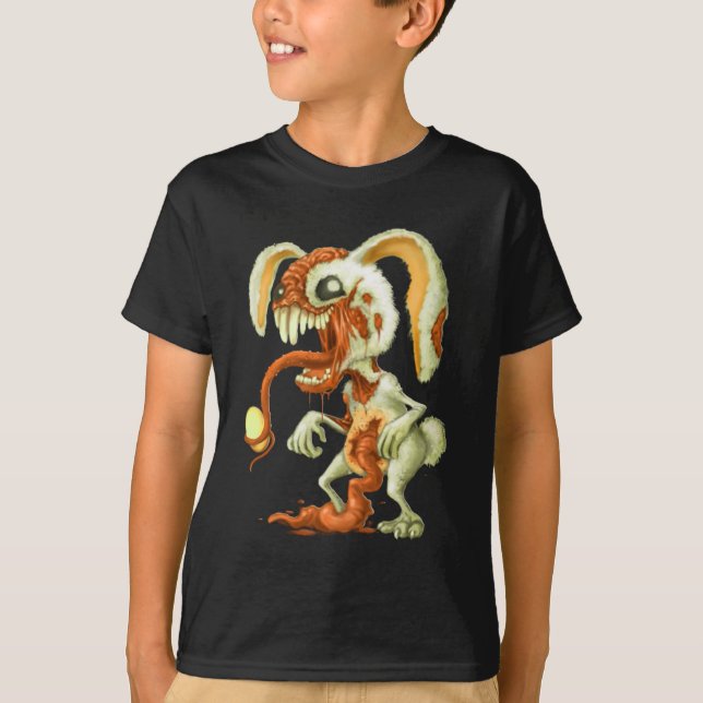 Camiseta Coelhinho da Páscoa do zombi (Frente)