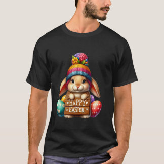 Camiseta Coelhinho da Páscoa Feliz Caça ao Ovo Domingo Cris