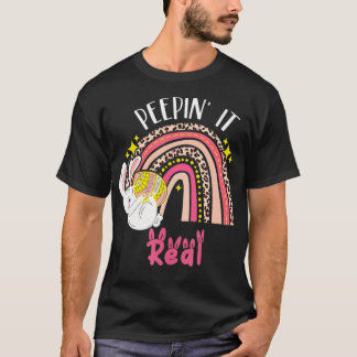Camiseta Coelhinho da Páscoa Feliz Peepin It Real Toddler P