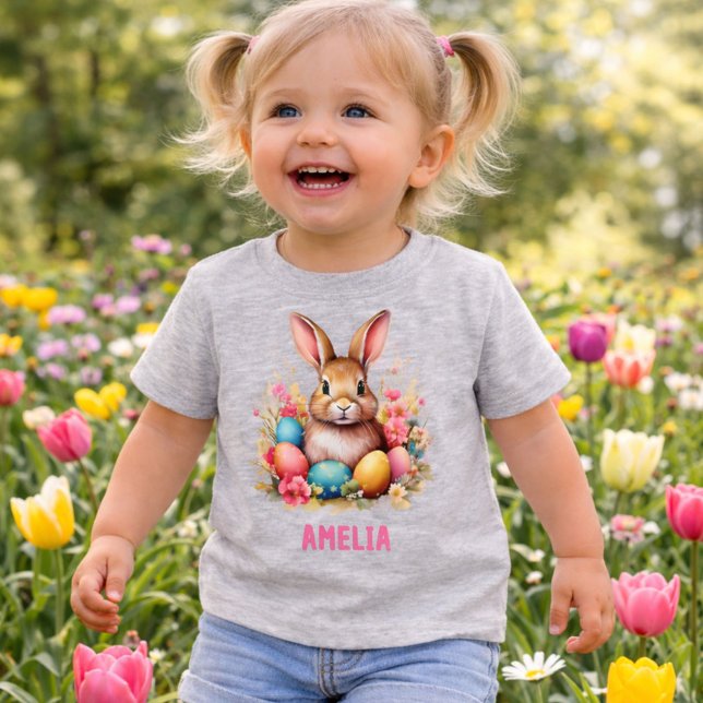 Camiseta Coelhinho da Páscoa Fofo com Óculos (Criador carregado)