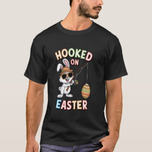 Camiseta Coelhinho da Páscoa Fofo Pescando ovos Férias Dive