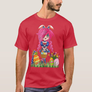 Camiseta Coelhinho da Páscoa Orelha Anime Japonês Merch Cut