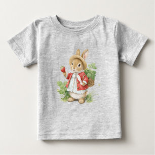 Camiseta Coelhinho de Aquarela Cachorro com Morangos