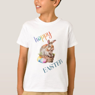 Camiseta Coelhinho de Aquarela de Páscoa Bonita