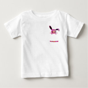 Camiseta Coelhinho de bolso de tinta