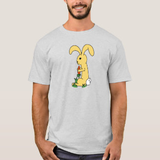 Camiseta Coelhinho De Cartoon Amarelo Pequeno E Cugado Segu