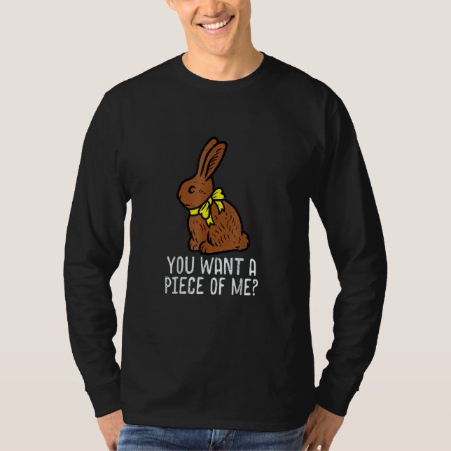Camiseta Coelhinho De Chocolate Você Quer Um Pedaço De Mim  (Frente)