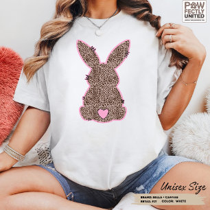 Camiseta Coelhinho de Cores Personalizáveis de Leopardo Cor