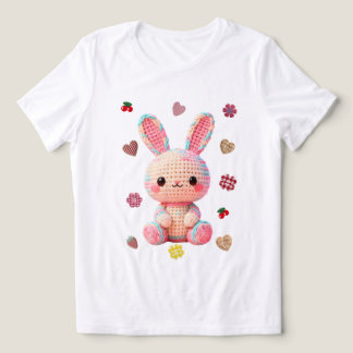 Camiseta Coelhinho de Crochê Fofo