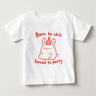 Camiseta Coelhinho de Festa Nascido Para Relaxar