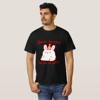 Camiseta Coelhinho de Festa Nascido para Relaxar