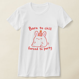 Camiseta Coelhinho de Festa Nascido para Relaxar