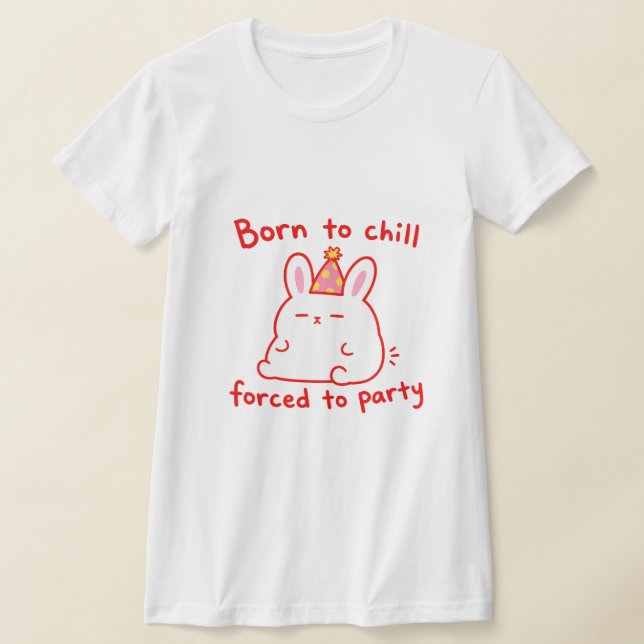 Camiseta Coelhinho de Festa Nascido para Relaxar (Postura )
