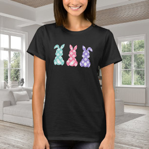 Camiseta Coelhinho de Flor bonito Colorido   Coelhinho De P