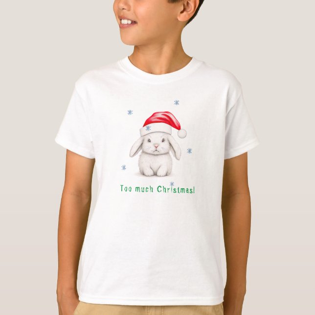 Camiseta Coelhinho de Natal personalizado (Frente)