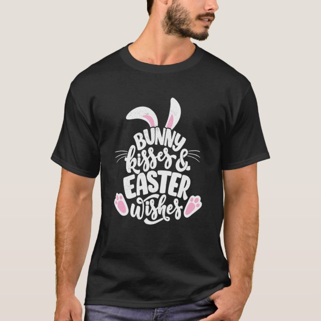 Camiseta Coelhinho de Ovos de Páscoa Fresco de Dia felz pas (Frente)