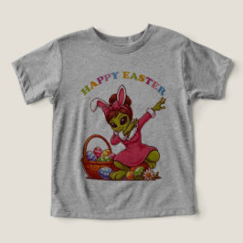 Camiseta Coelhinho de Páscoa Alien Divertido Dabbing Ovo de