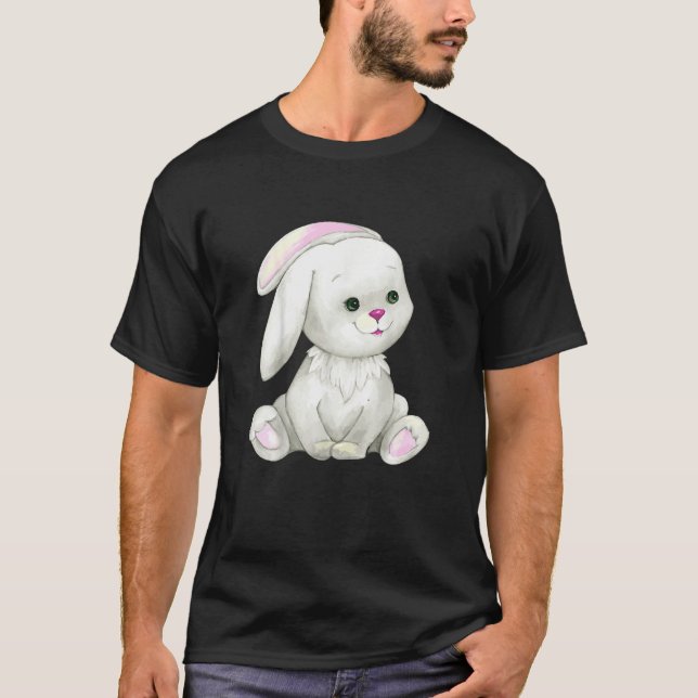 Camiseta Coelhinho De Páscoa Bonito Com Páscoa Engraçada De (Frente)